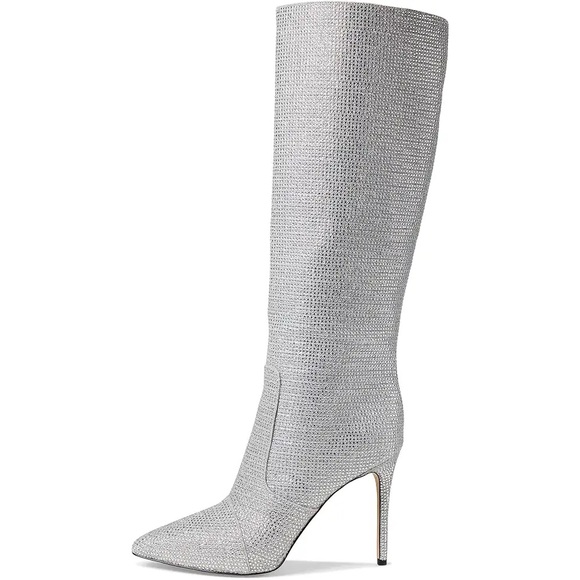 MICHAEL Michael Kors Rue Embellished Glitter Chain-Mesh Knee Boot
SILVER 7M $275 - Picture 4 of 8